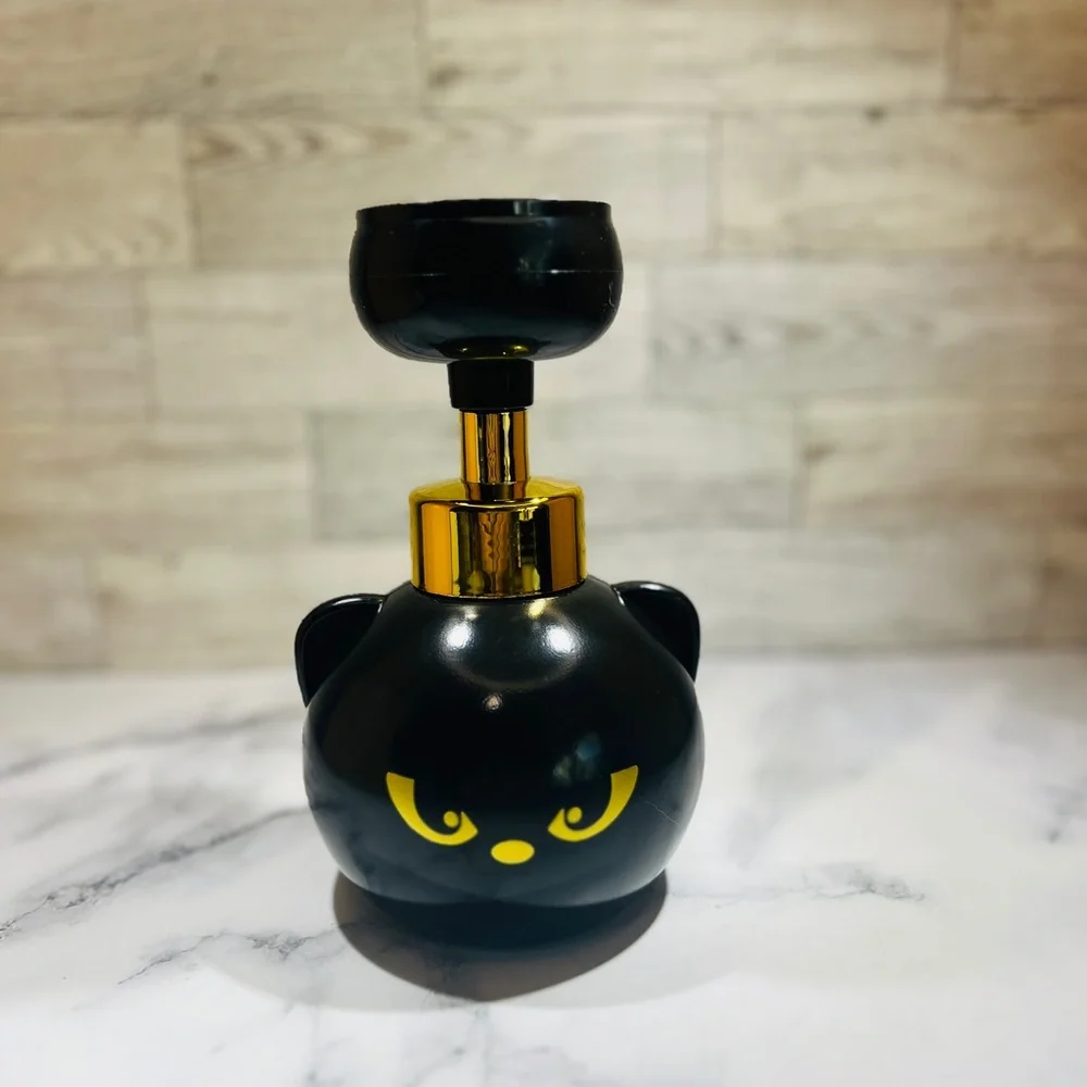Black Cat-Shaped Foam Soap Paw Dispenser